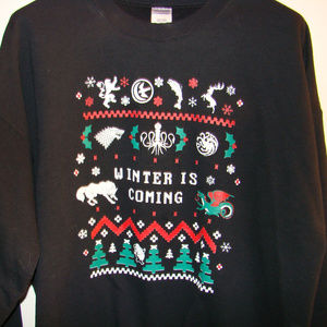 GAME OF THRONES  CHRISTMAS SWEAT SHIRT SIZE 2XL